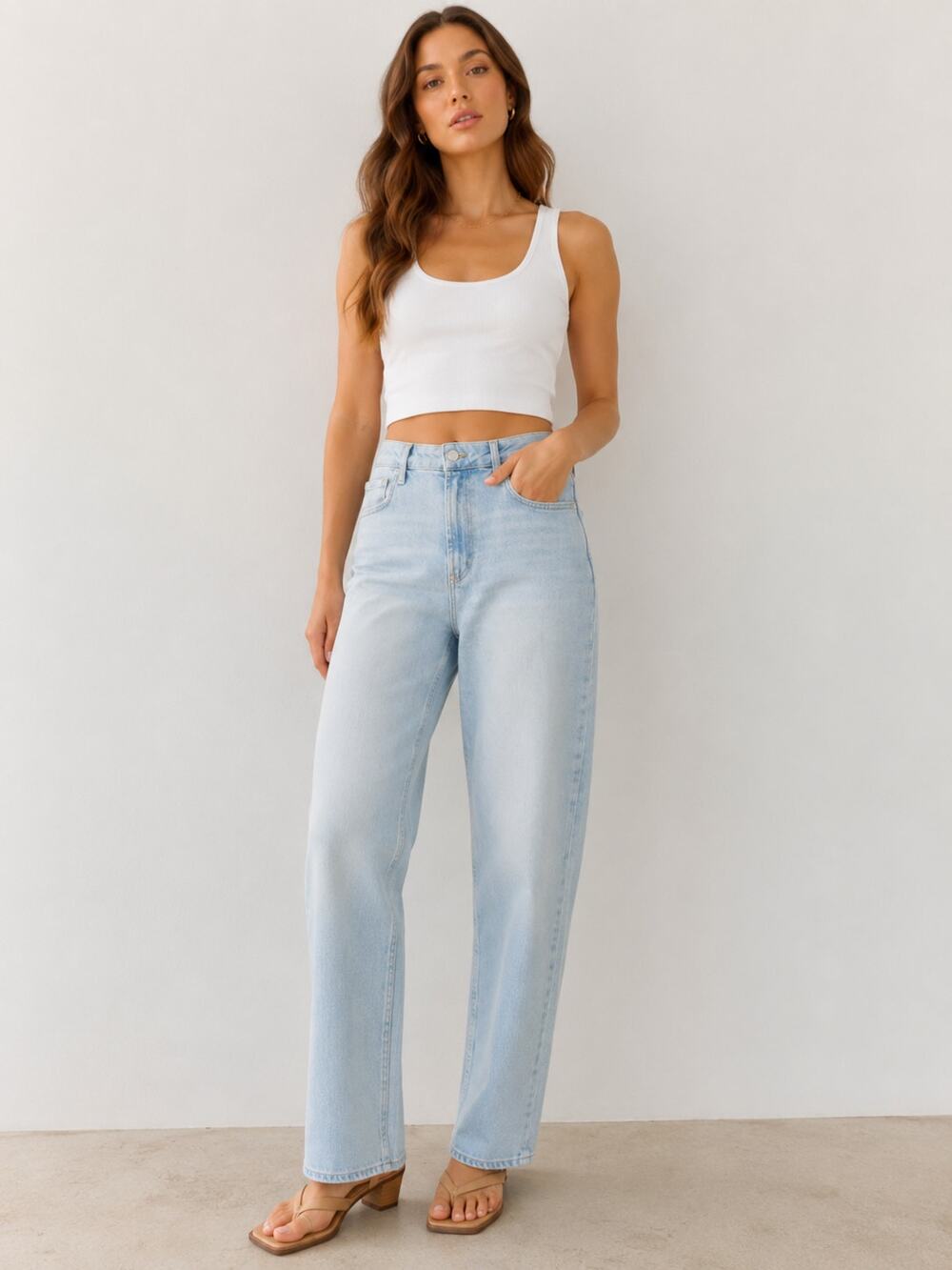 We The Free SZ 28 Hi Slim Straight Jean Light Wash OB893091